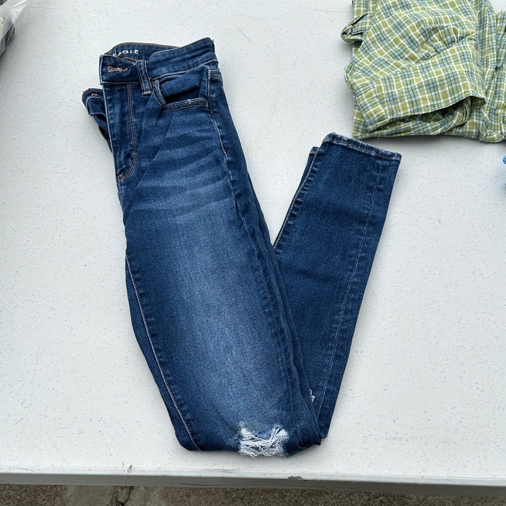 American Eagle Outfitters Dark Blue Skinny Jeans